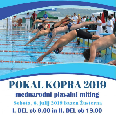 To soboto v Žusterni mednarodni plavalni miting »Pokal Kopra 2019«